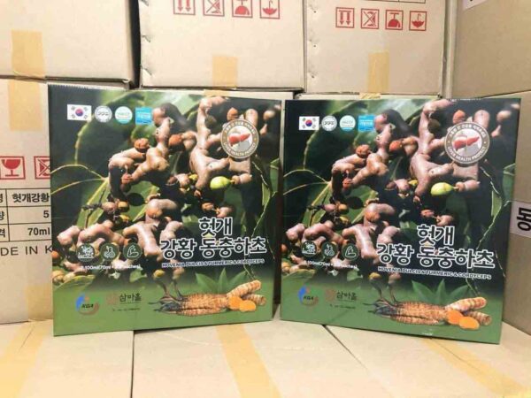 Nước hỗ trợ mát gan đông trùng hạ thảo nghệ vàng KGA 30 gói - Hình ảnh 3