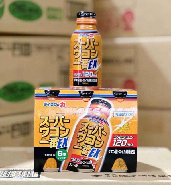 Nước uống hỗ trợ giải rượu tinh nghệ Ichiban EX 6 lọ x 100ml - Hình ảnh 3