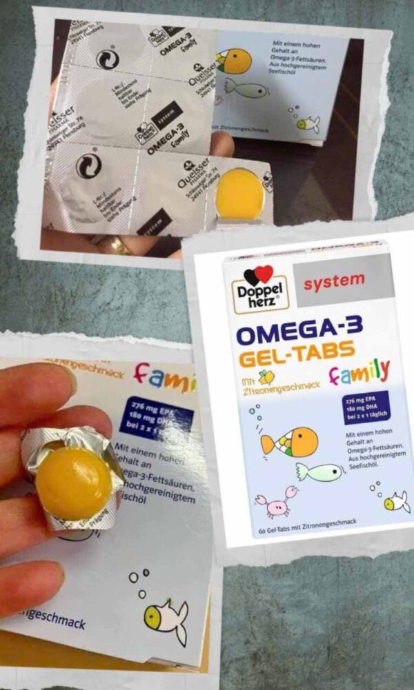 Viên nhai Doppelherz Omega 3 Family Đức chính...