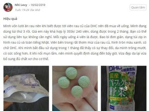 Rau củ DHC Review trên sheis