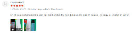 review Thành phần nước thần Eaoron