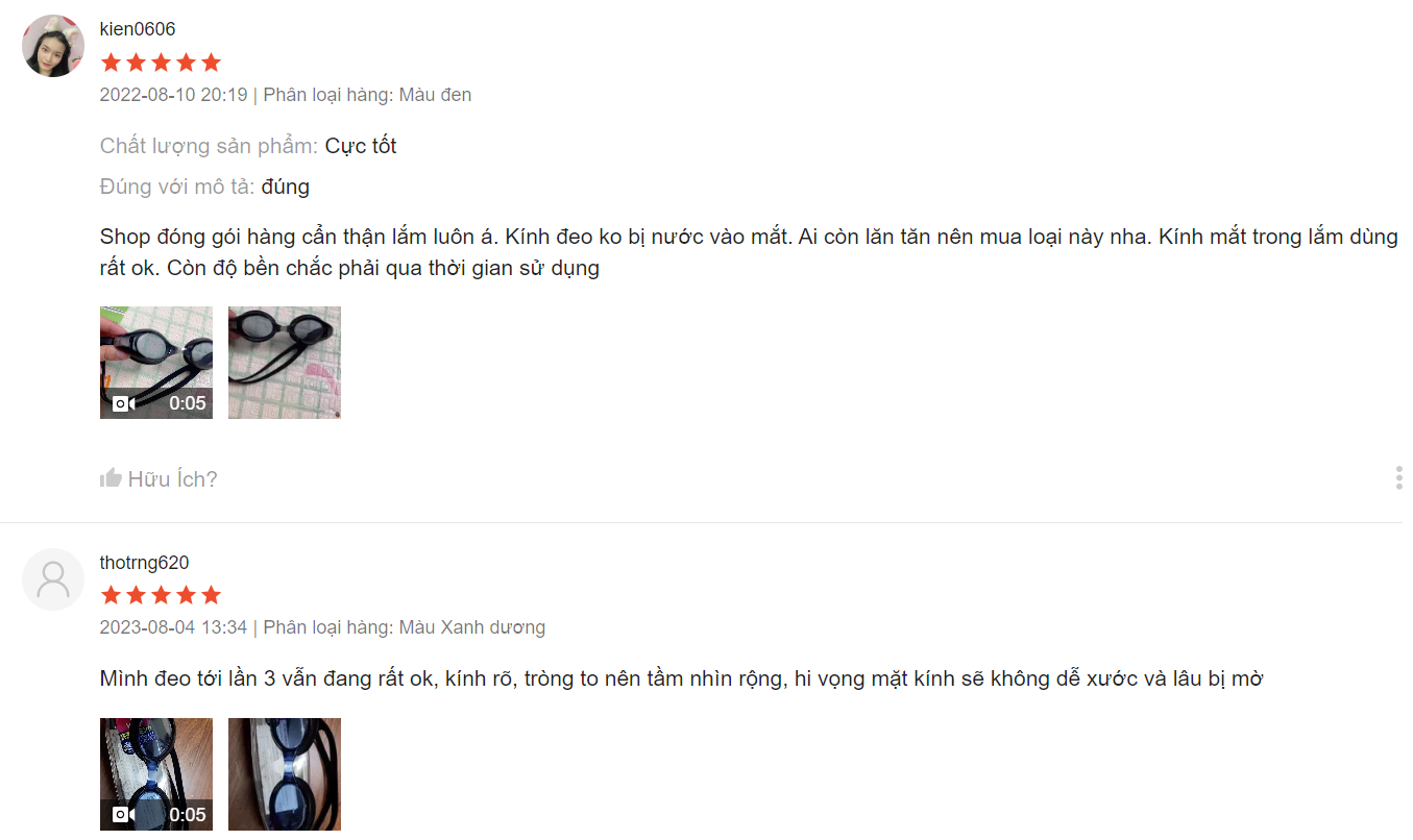 review kính bơi trẻ em view nhật