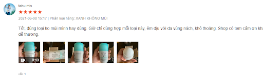 review lăn nách vichy xanh