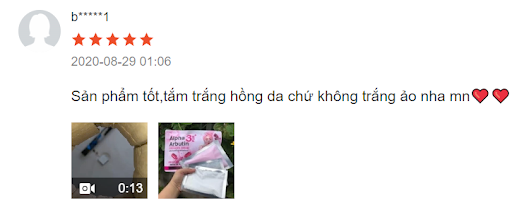 review tắm trắng alpha arbutin 3 plus
