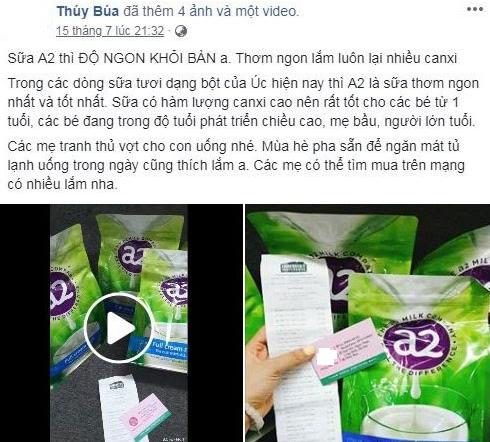 REVIEW sữa bột A2