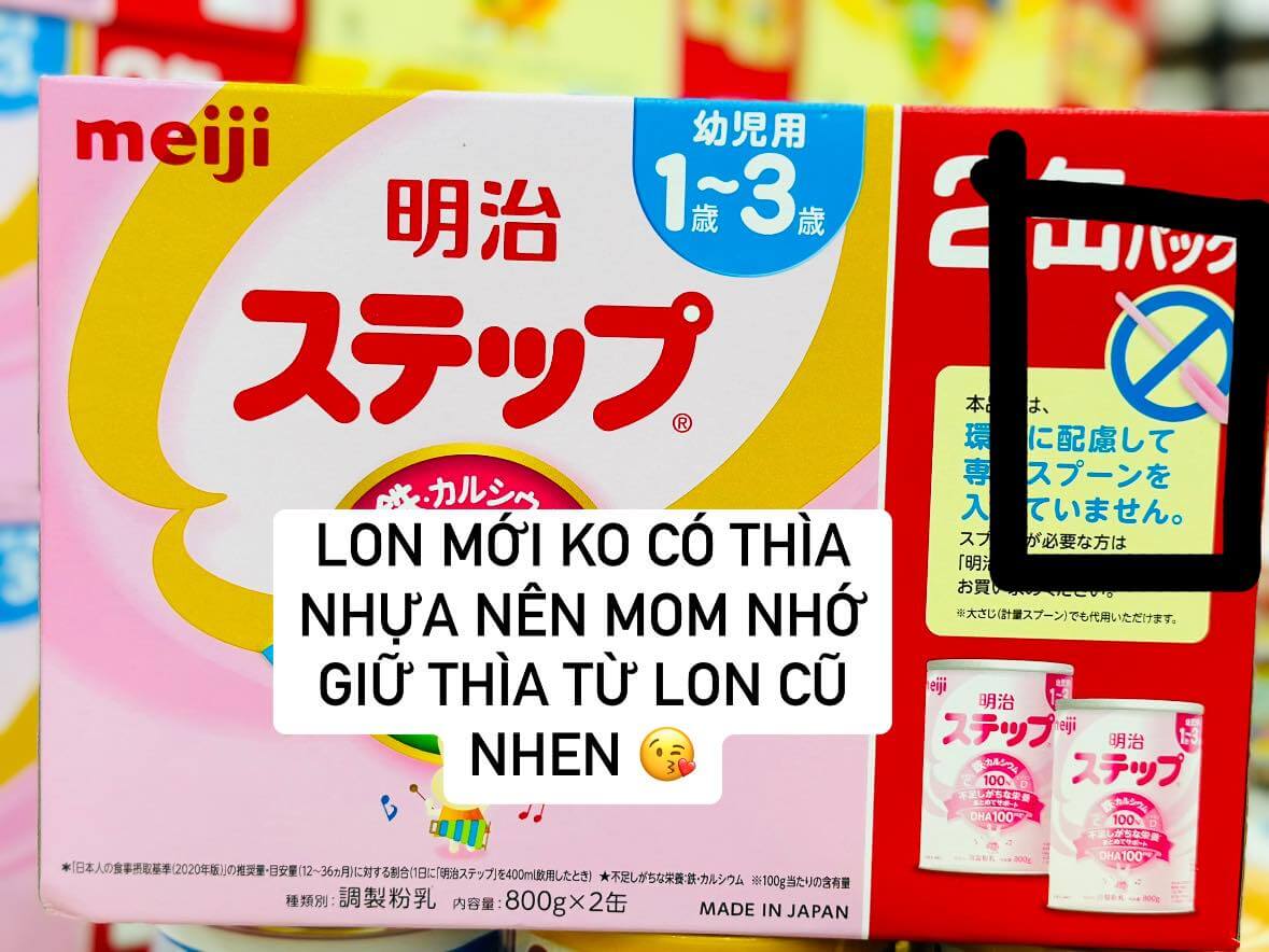Cách pha sữa Meiji 1-3
