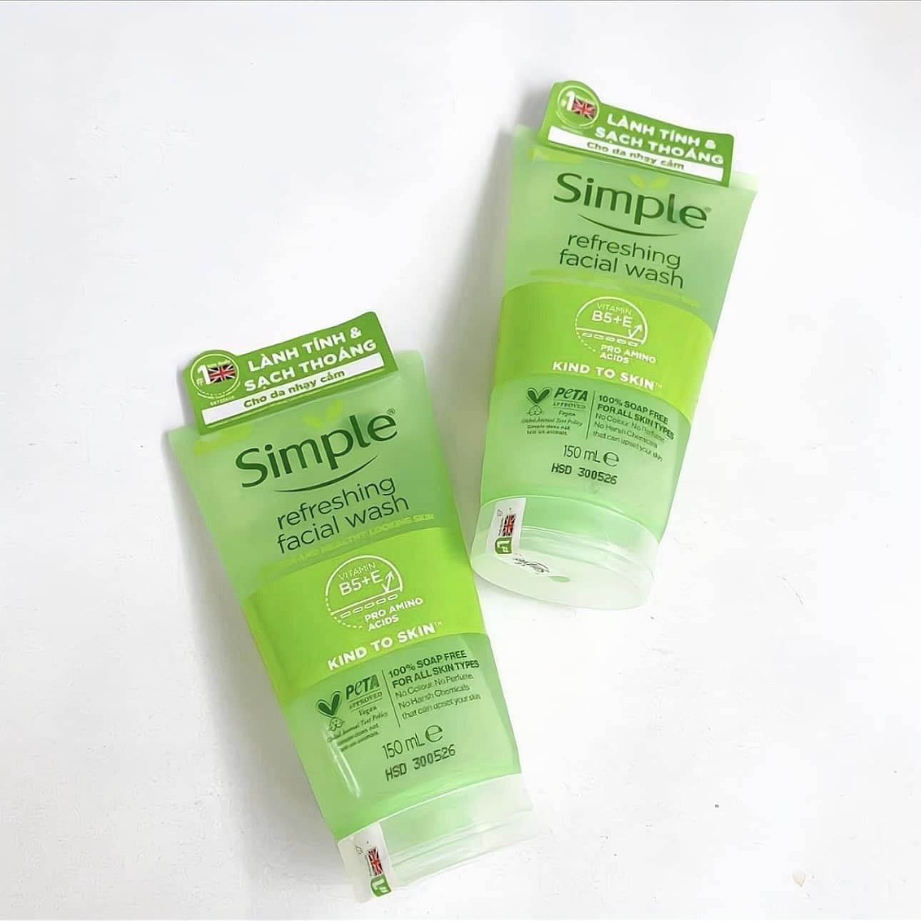 sữa rửa mặt simple mẫu mới