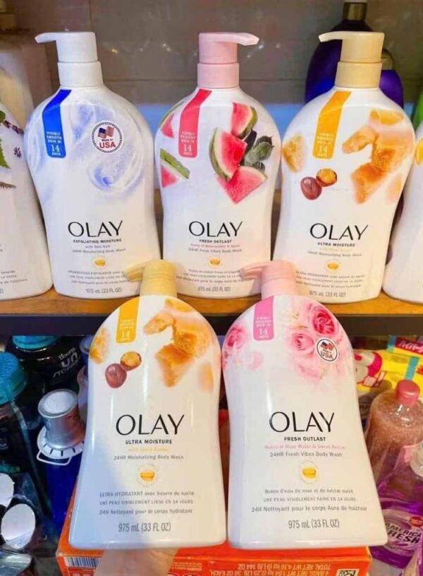 Sữa tắm Olay muối biển Exfoliating Moistur...