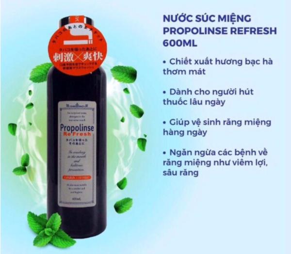 Nước súc miệng Propolinse Refresh màu đen