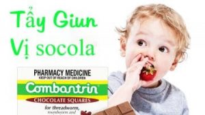 tẩy giun Combantrin Chocolate squares