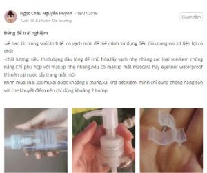 Dầu tẩy trang Muji Sheis review