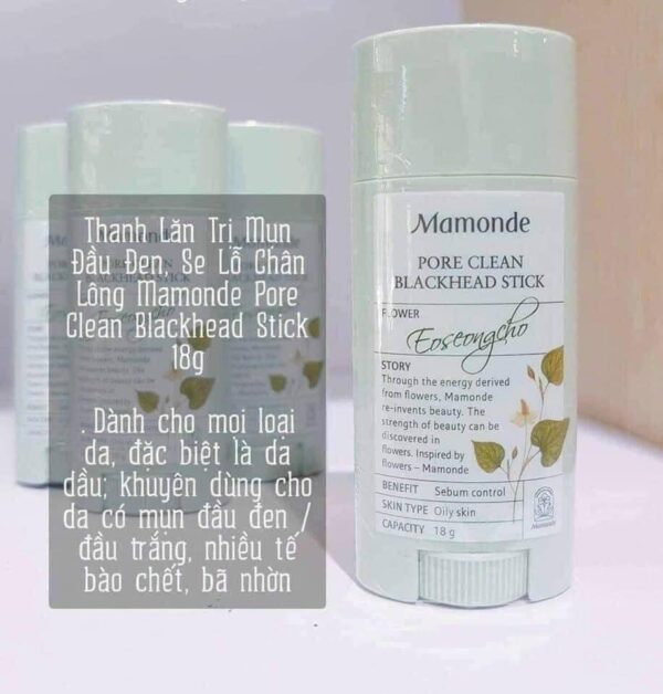 Thanh lăn trị mụn đầu đen Mamonde 18g