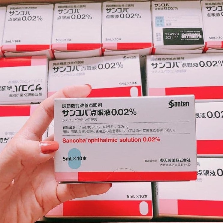 Thuốc nhỏ mắt Sancoba Nhật review
