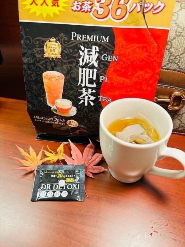 Trà hỗ trợ cân nặng Premium Genpi Tea Nhật Bản 36 gói - Hình ảnh 2