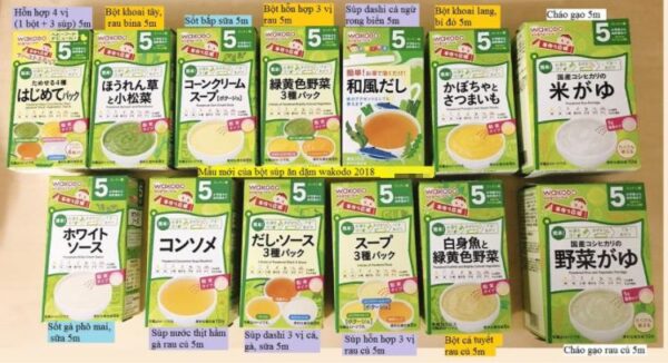 Bột ăn dặm Wakodo 5 tháng cho bé