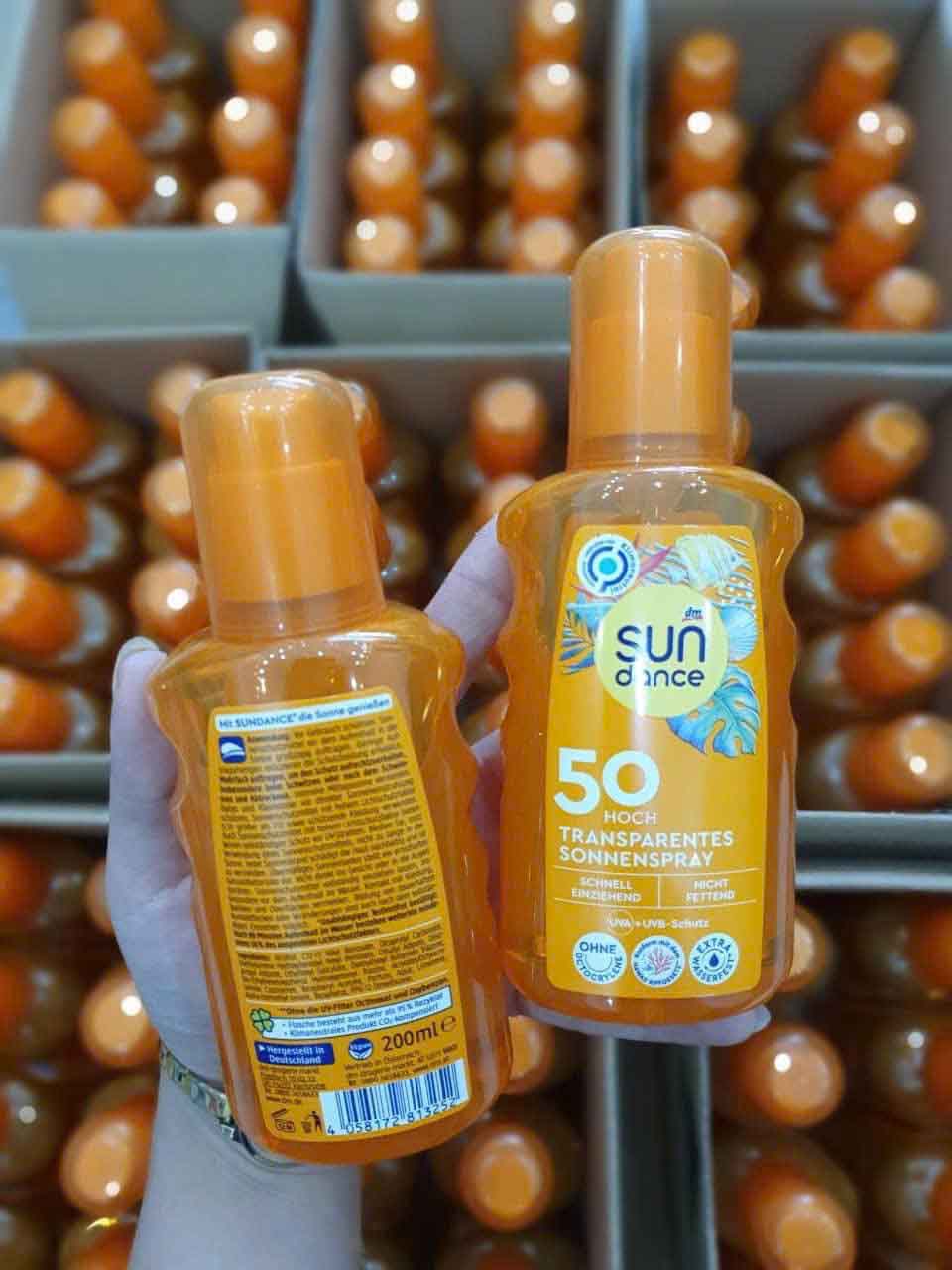 xịt chống nắng sundance